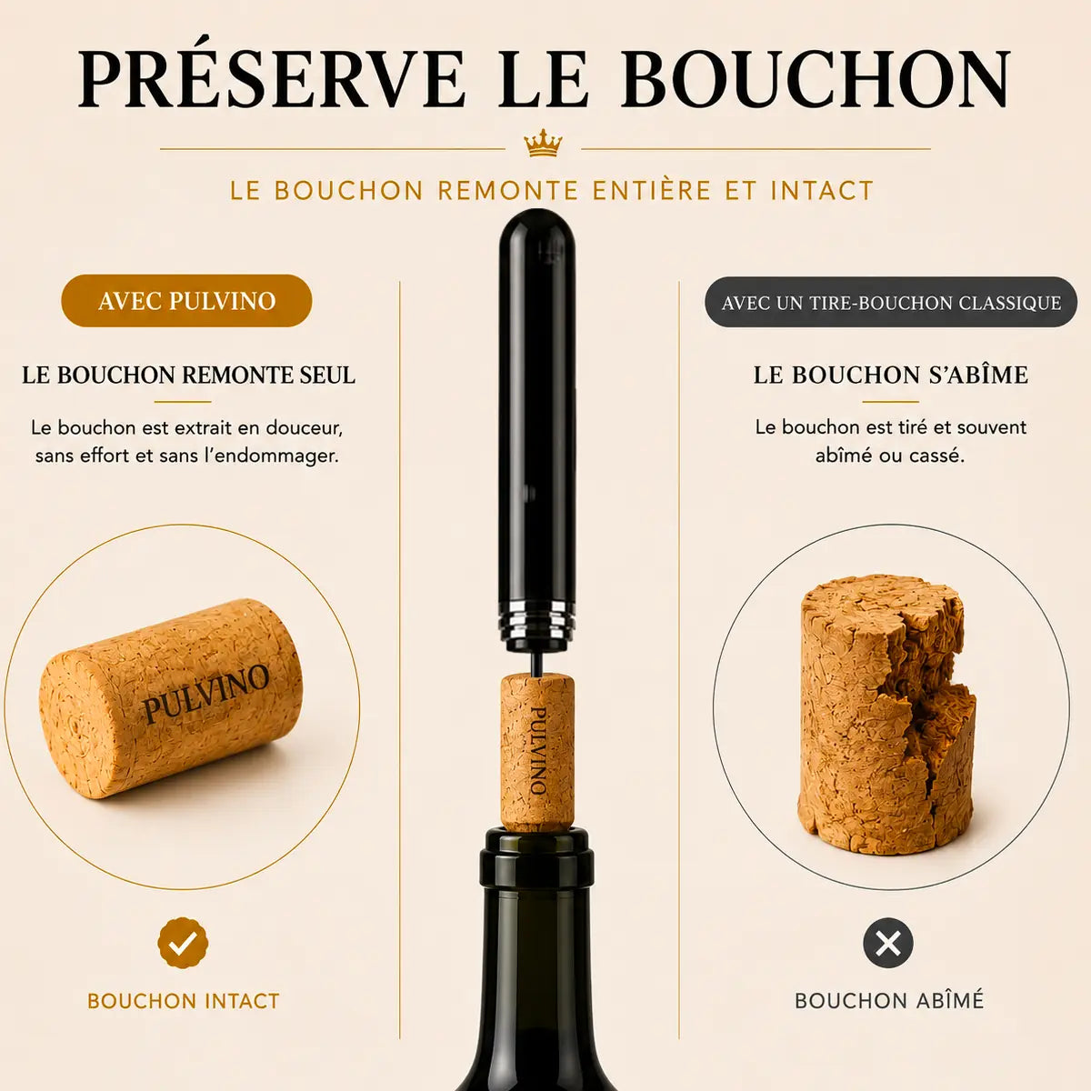 Tire-bouchon à pression d'air